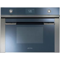 Smeg SF4120M Built In Compact Combination Microwave Oven in Stainless Steel